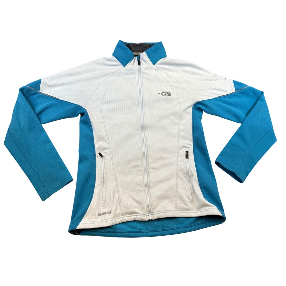 The North Face‎ Flight Series Windstopper Jacket Womens Medium White Blue Zip